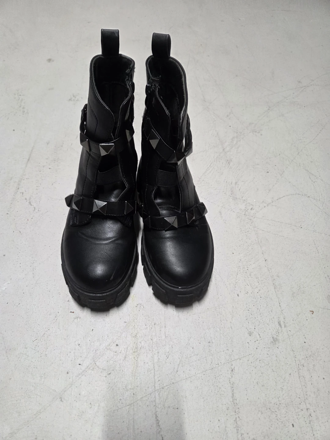 Black Studded Combat Boots - photo 3