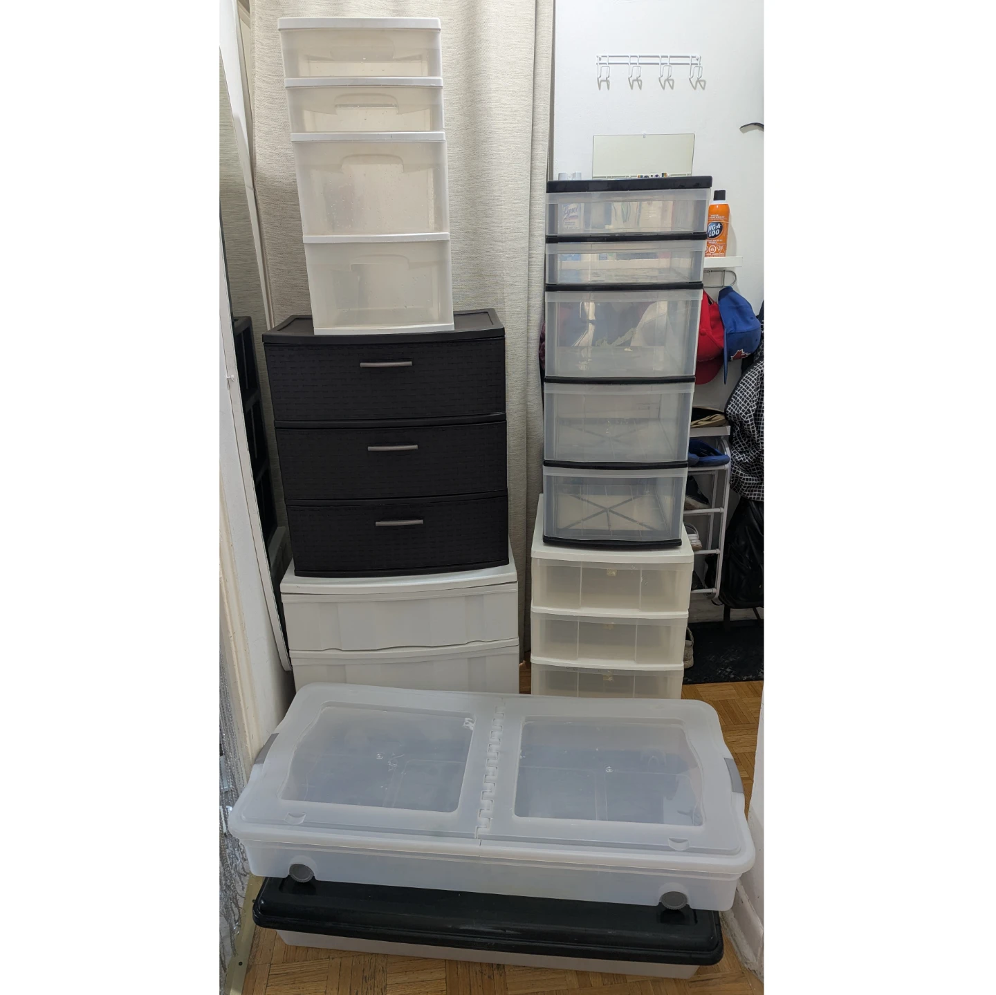 Plastic Storage Organizer Stand Shelf Rack Box Under Bed Bins