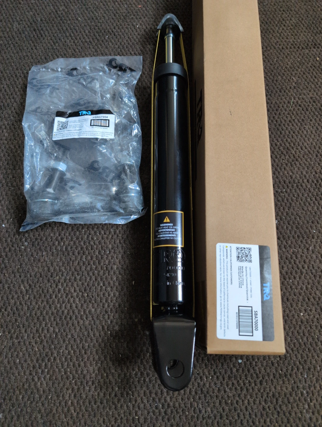 TRQ Shock Absorber SBA70000 and Link Kit PSA67994