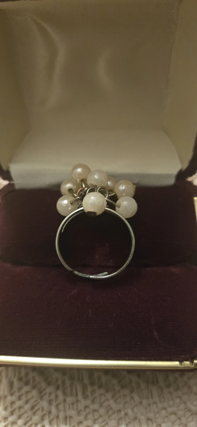 Pearl Cluster Adjustable Ring - photo 2