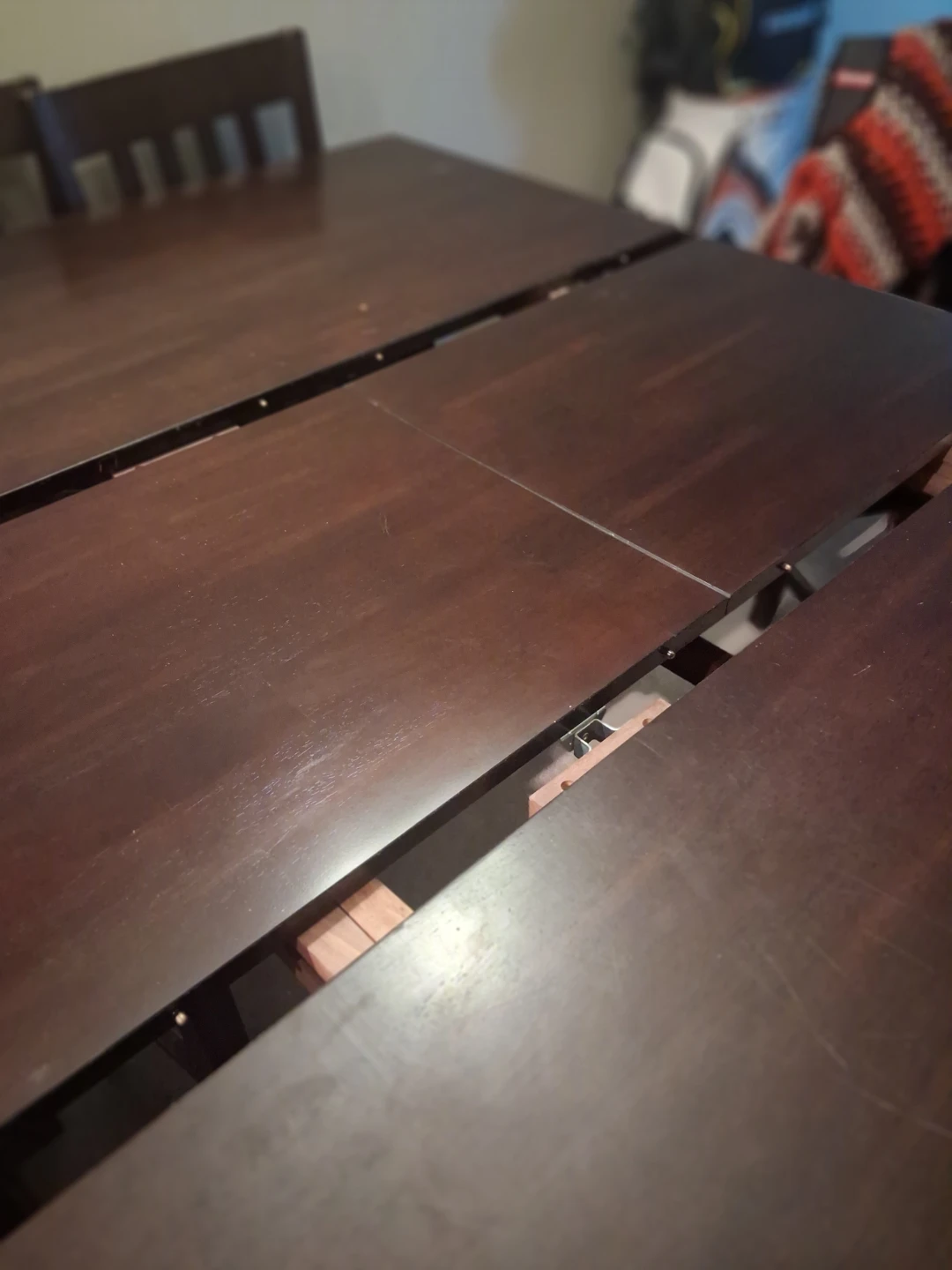 Malaysian Dark Wood Oak Dining Table and 6 Captain Chairs