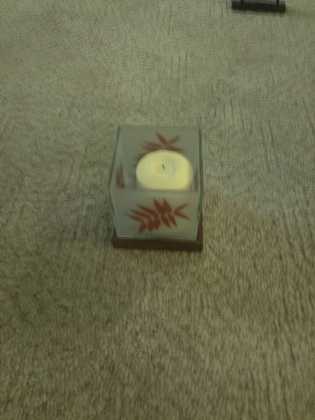 Frosted Glass Candle Holder