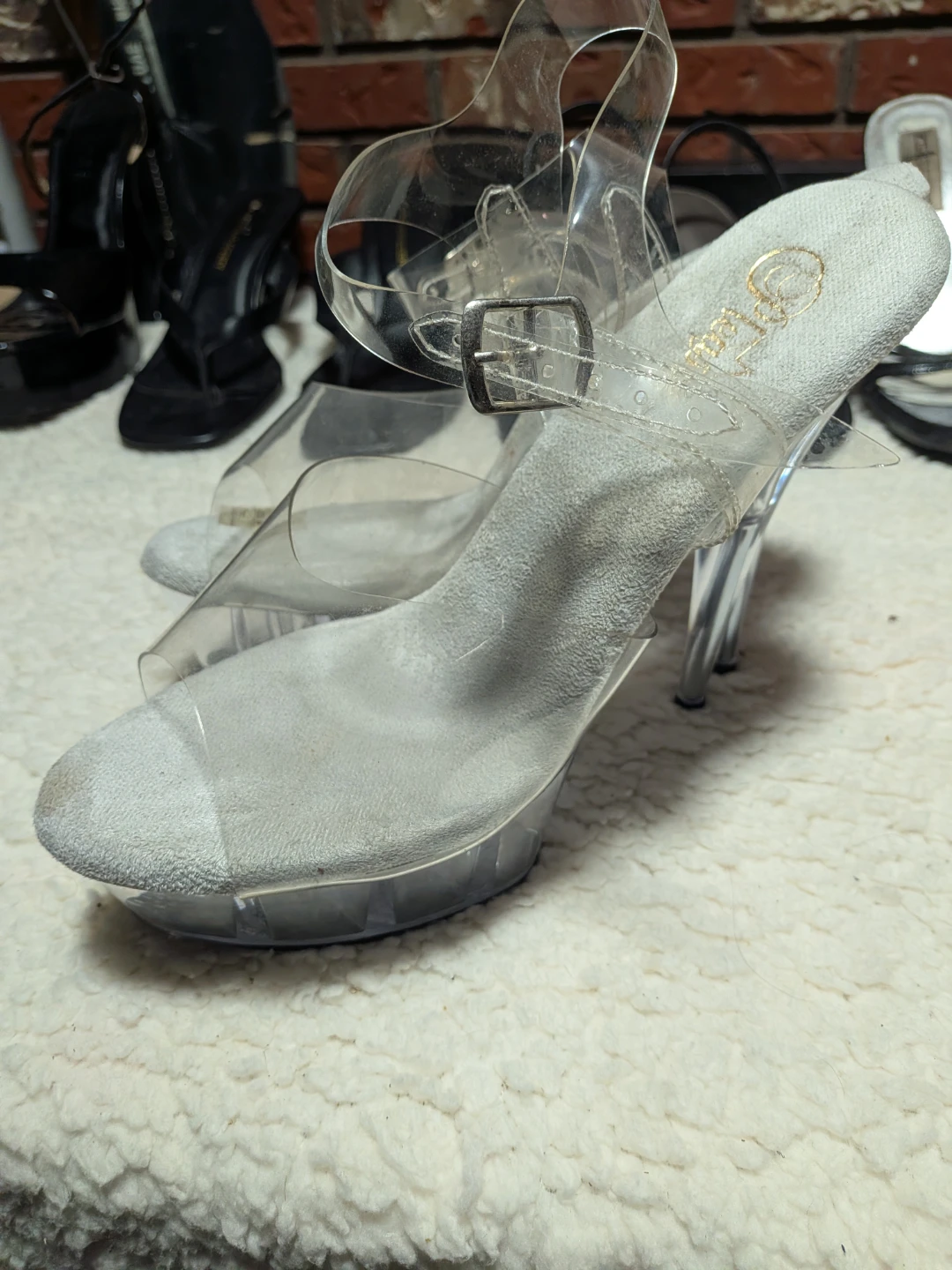 Pleaser Clear Platform stiletto size 11