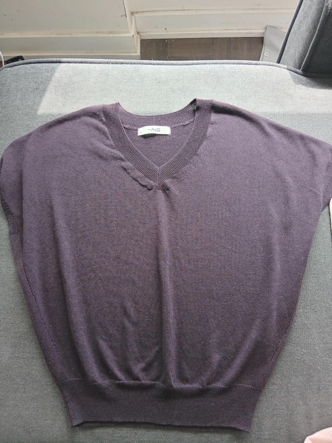 The AtG Dark wine  V-Neck Sweater