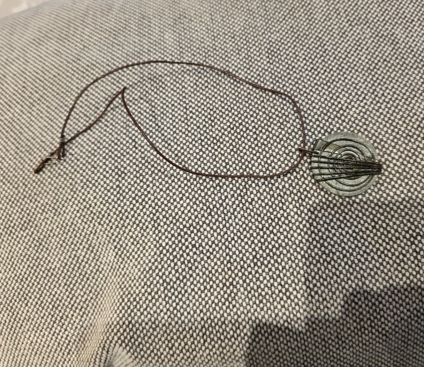 Handcrafted European Wire Wrapped Stone Pendant Necklace - photo 3