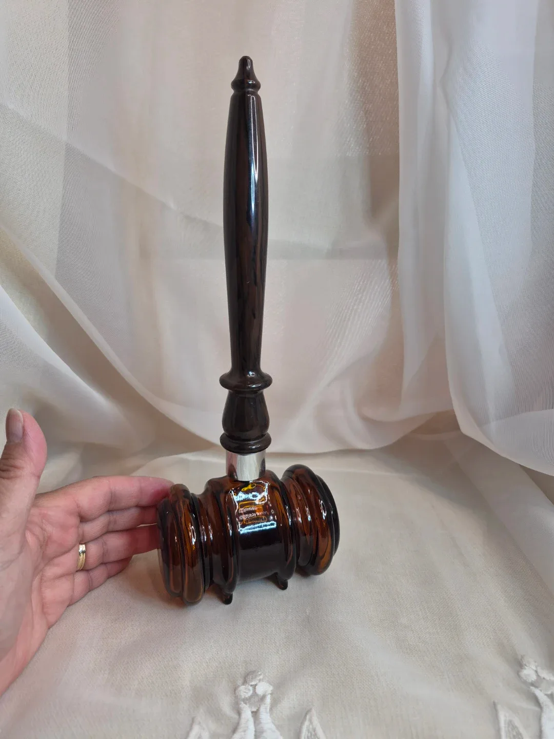 10" Vintage Avon Judges Gavel Mens Cologne Collectible Bottle - photo 5