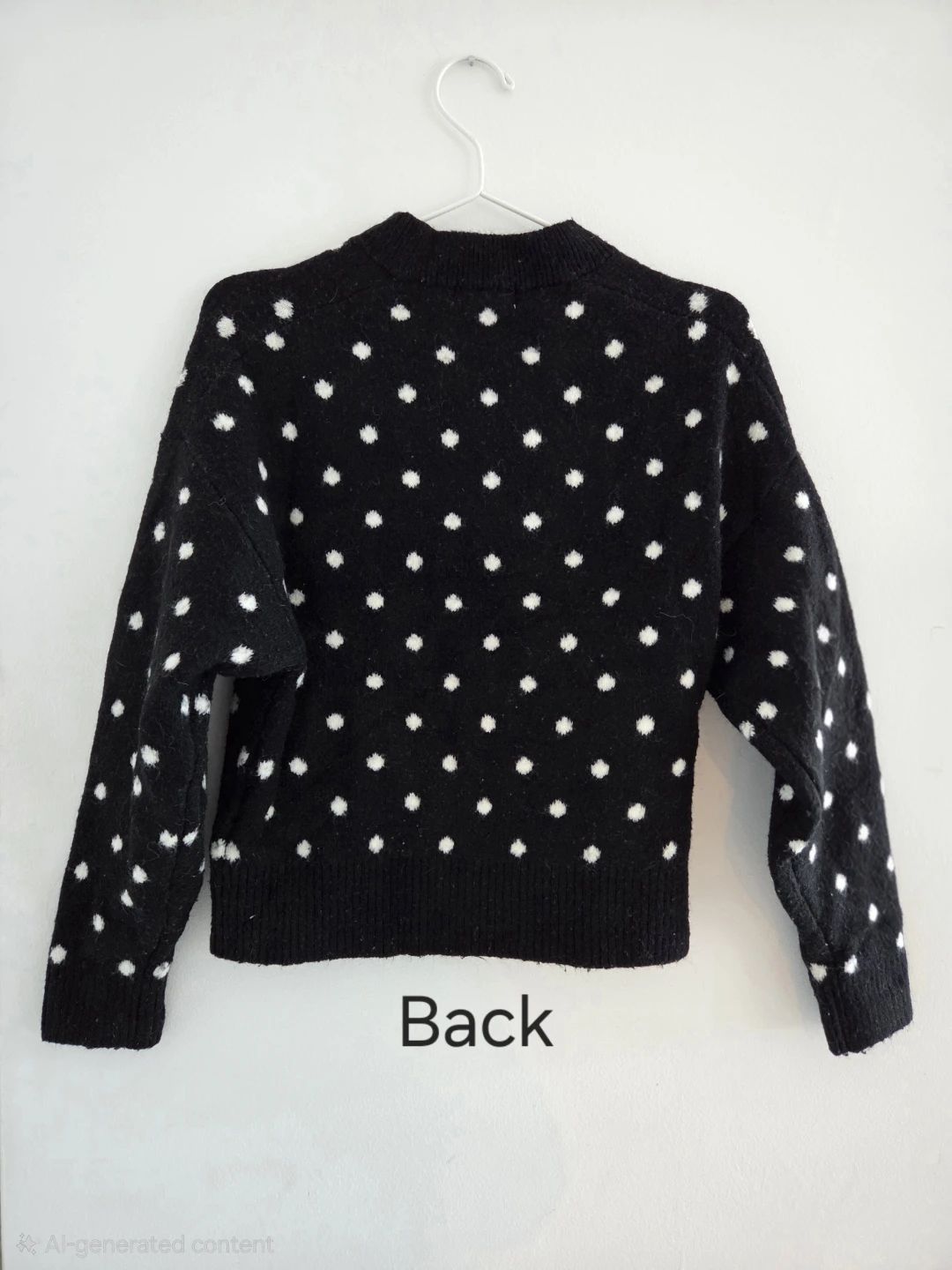 H&M Black and white polka dot knit sweater - photo 2