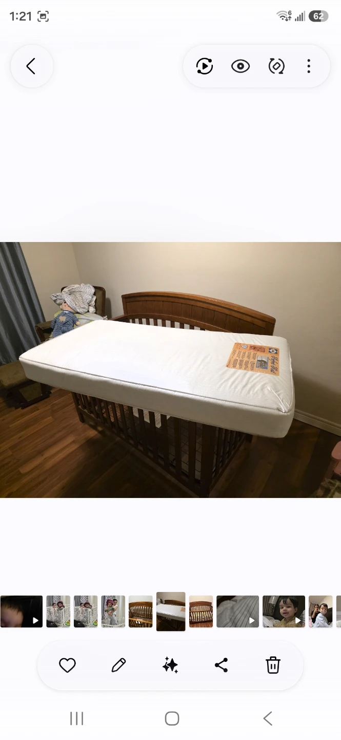 Wooden Baby Crib & mattress