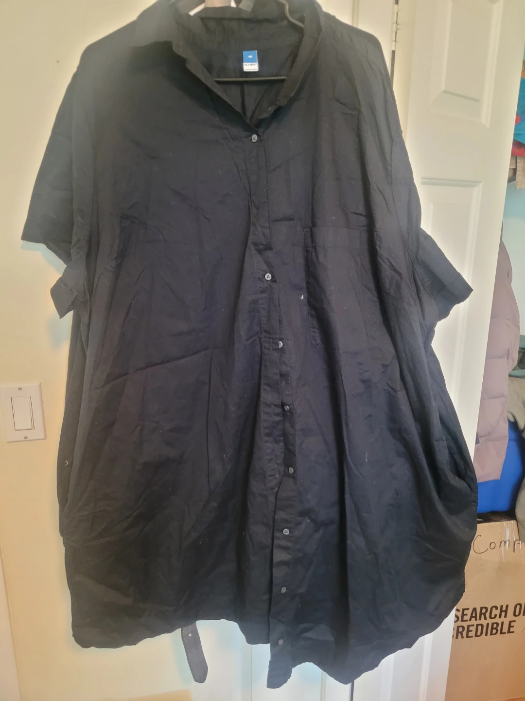 Old Navy Black Button-Up Shirt