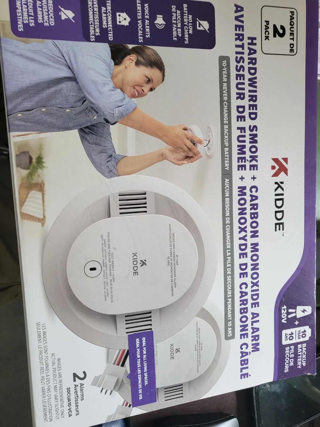 Kidde Hardwired Smoke and Carbon Monoxide Alarm 2-Pack