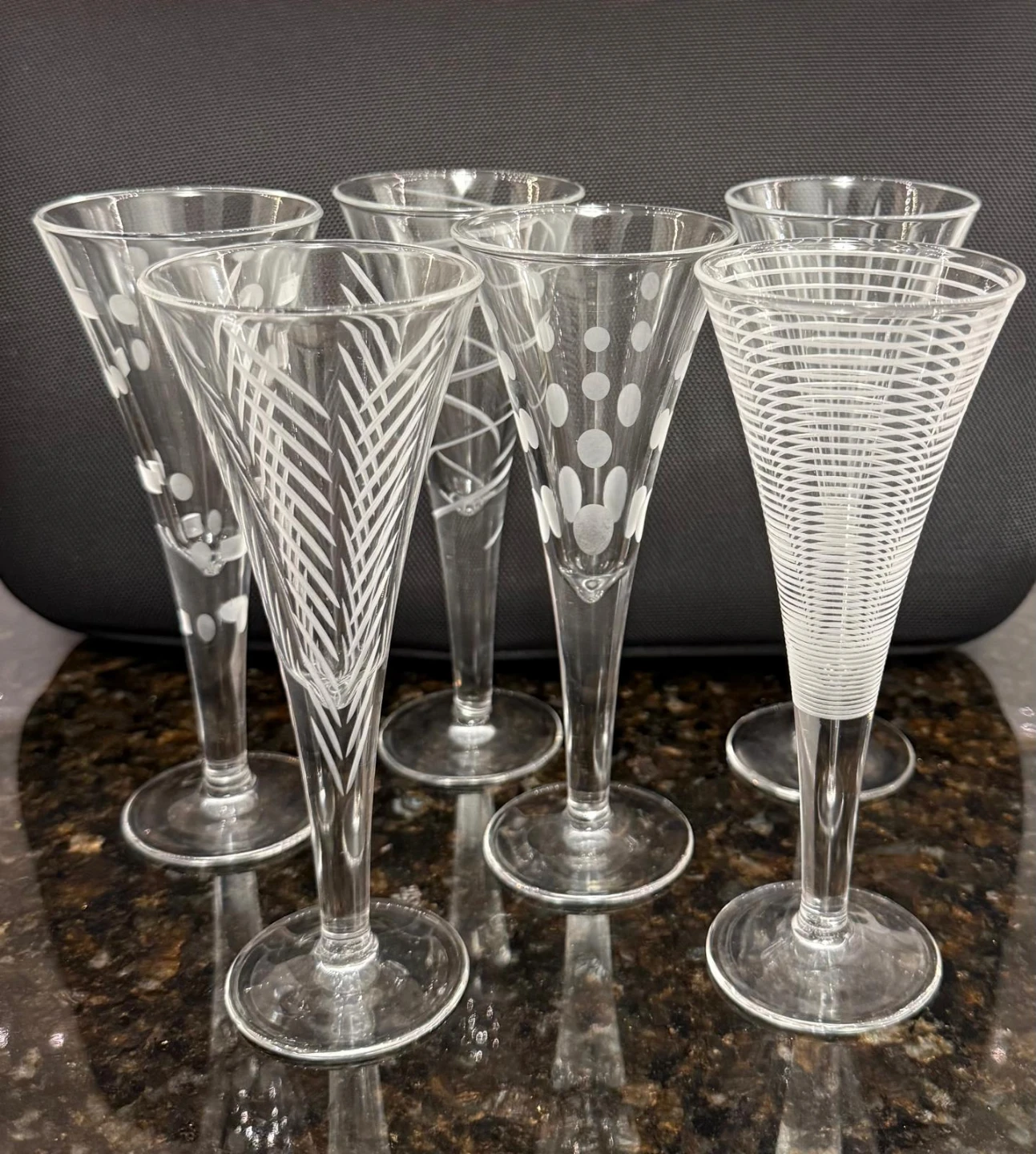 Set of 6 vintage champagne flutes - photo 2