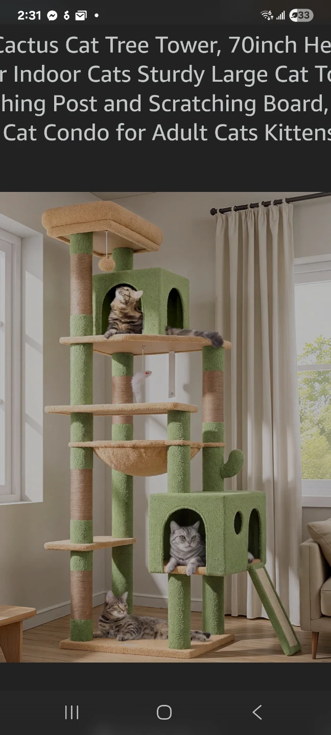XXLarge Cat Tree 70in Brand new