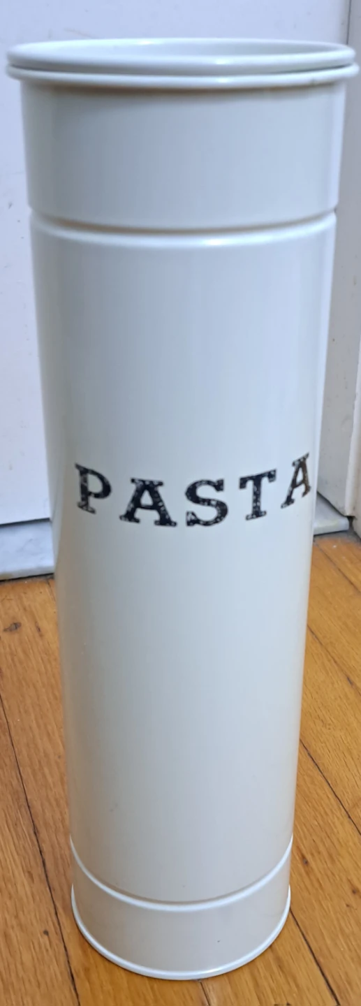 Grey Pasta Storage Canister