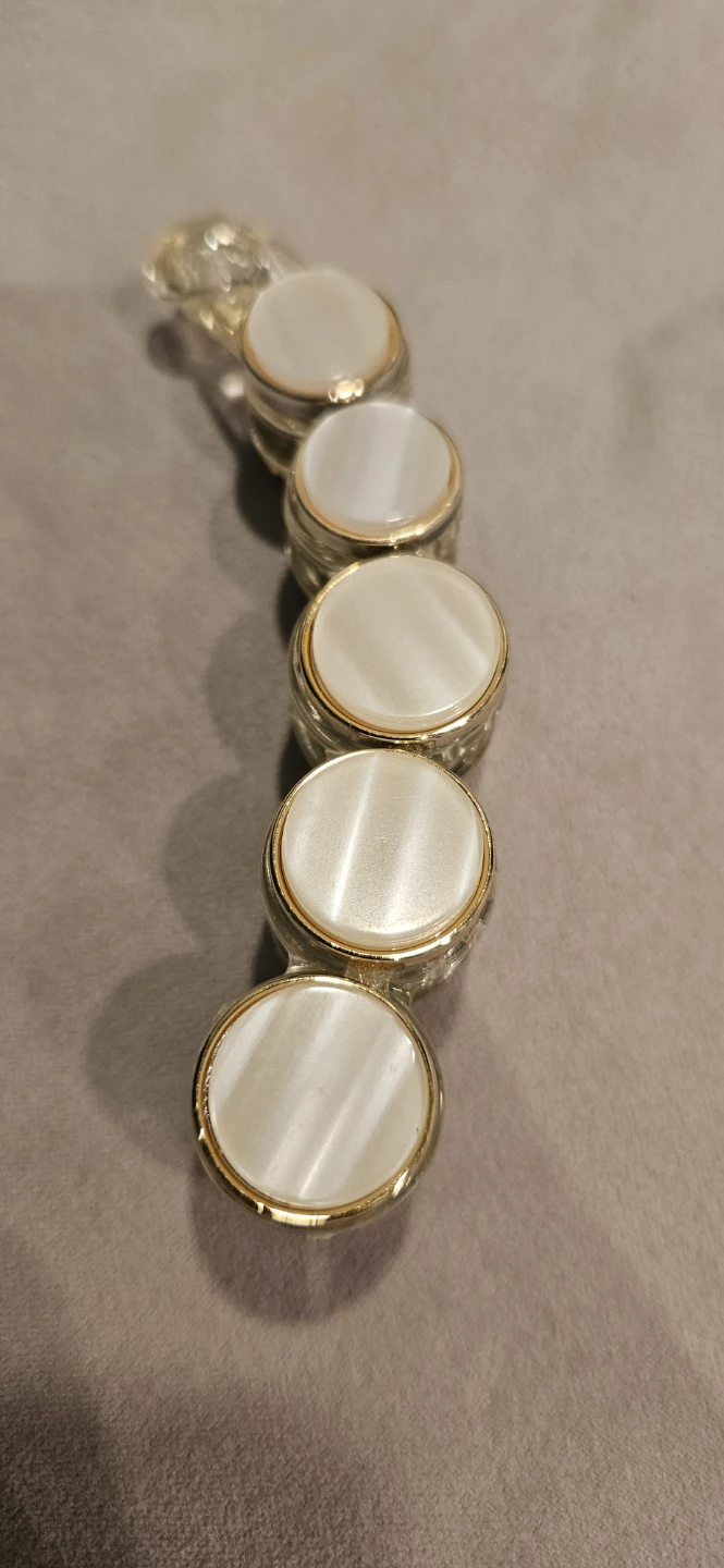 Clear and White Pearl Banana Hair Clip - photo 3