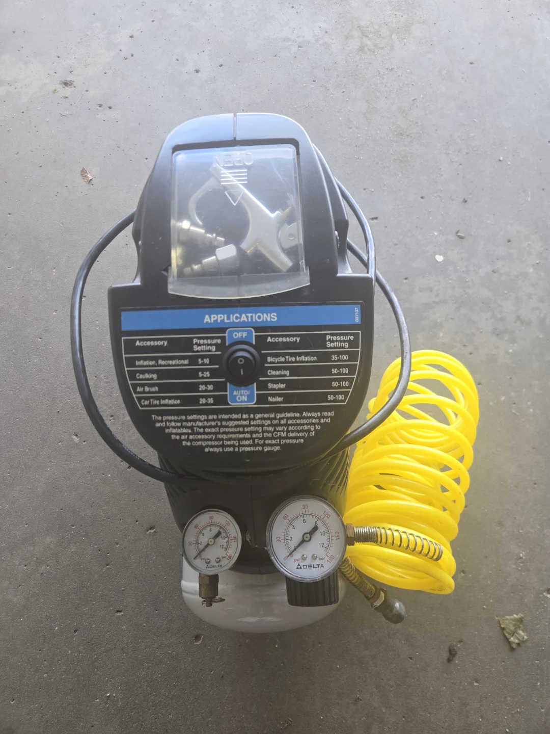 Delta ShopMaster Air Compressor 2 Gallon