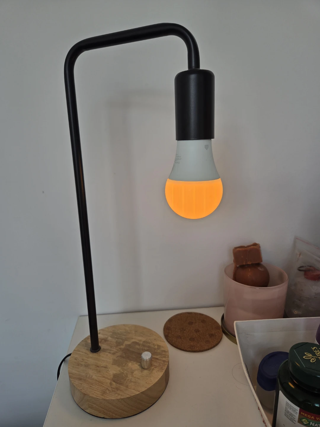 Minimalist Black and Wood Table Lamp - photo 3