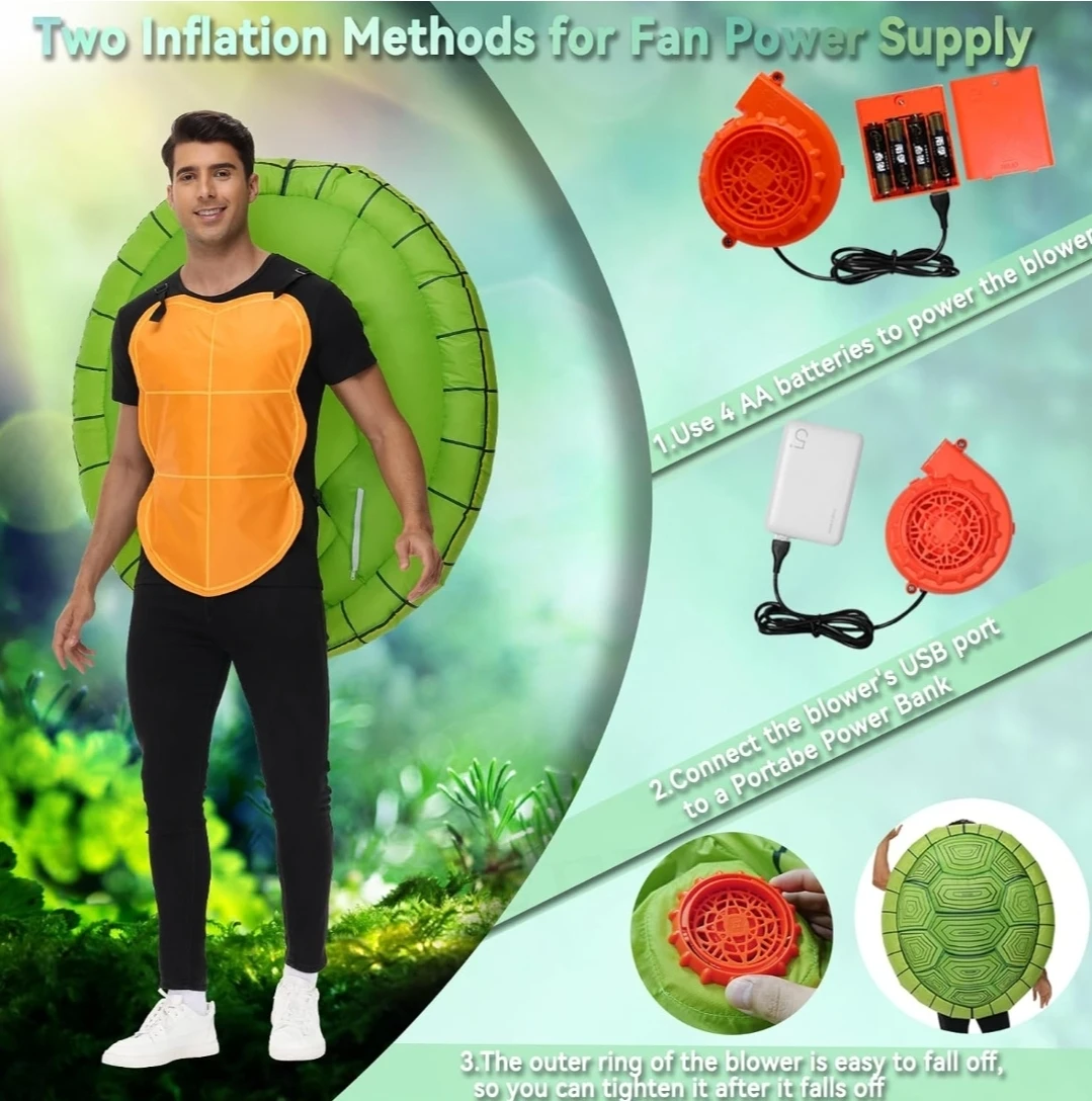 Inflatable Turtle Shell Costume - photo 2