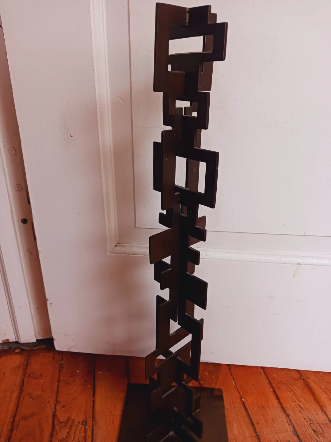 Striking Brutalist Abstract Geometric Totem Art Sculpture