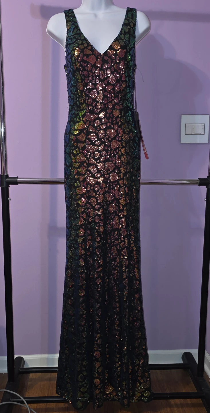 Juniors City Triangles Sequin Maxi Dress  size 1