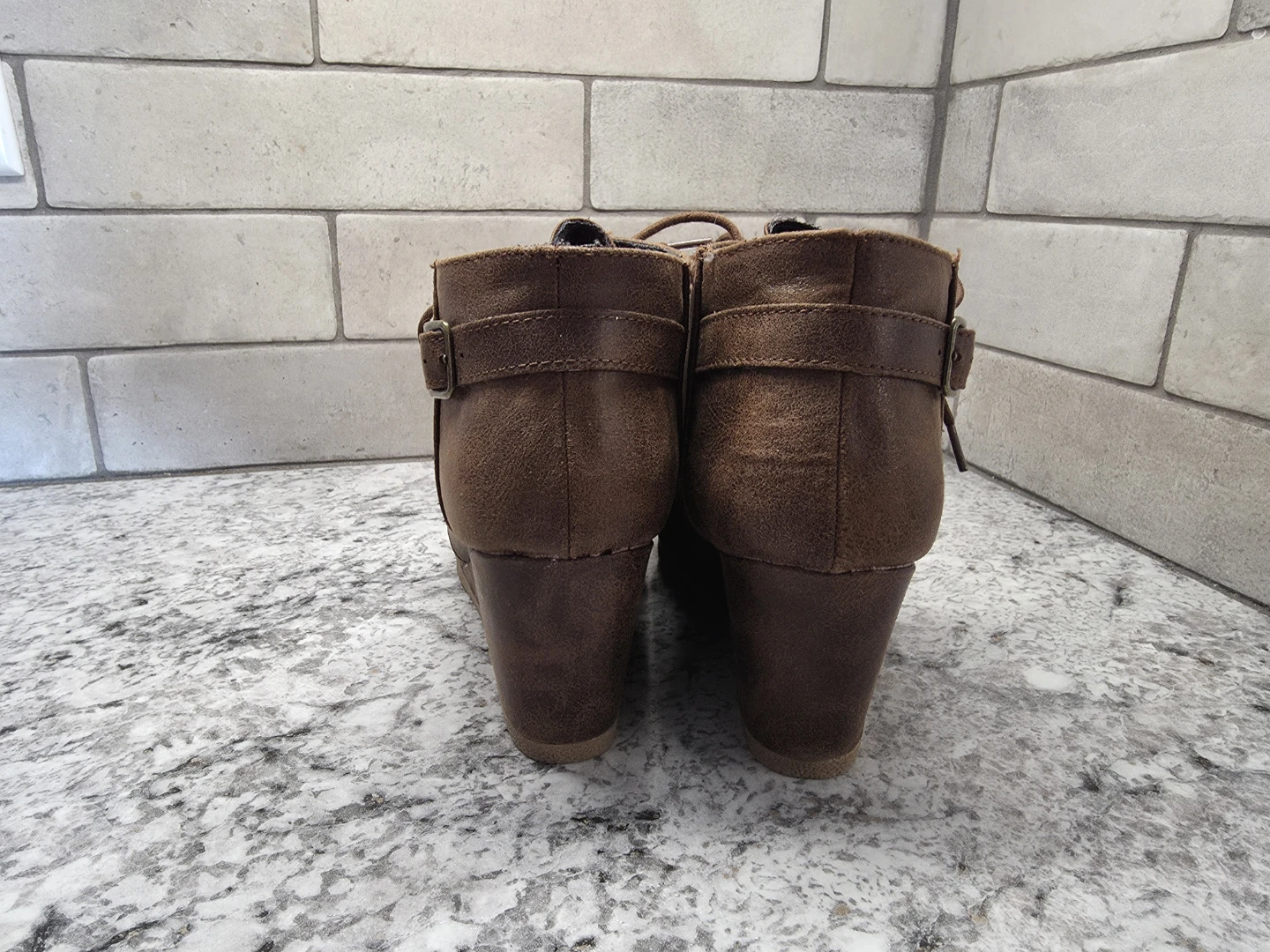 Size 7 brown Wedge Ankle Boots - photo 3