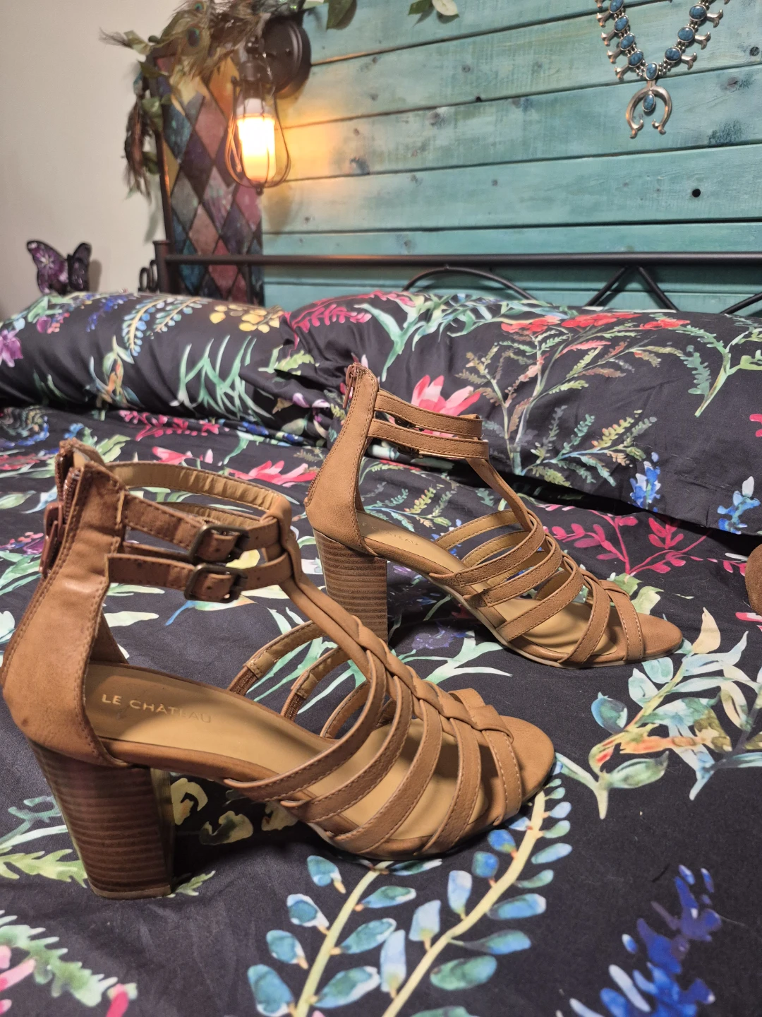 Le Chateau Brown Strappy Heels