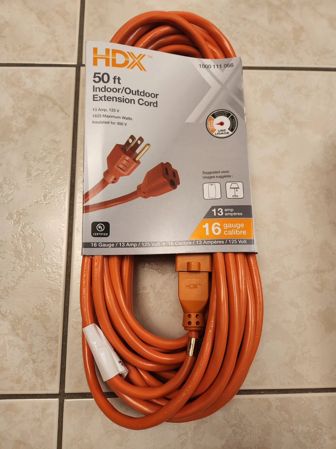 HDX 50 ft Indoor/Outdoor Extension Cord