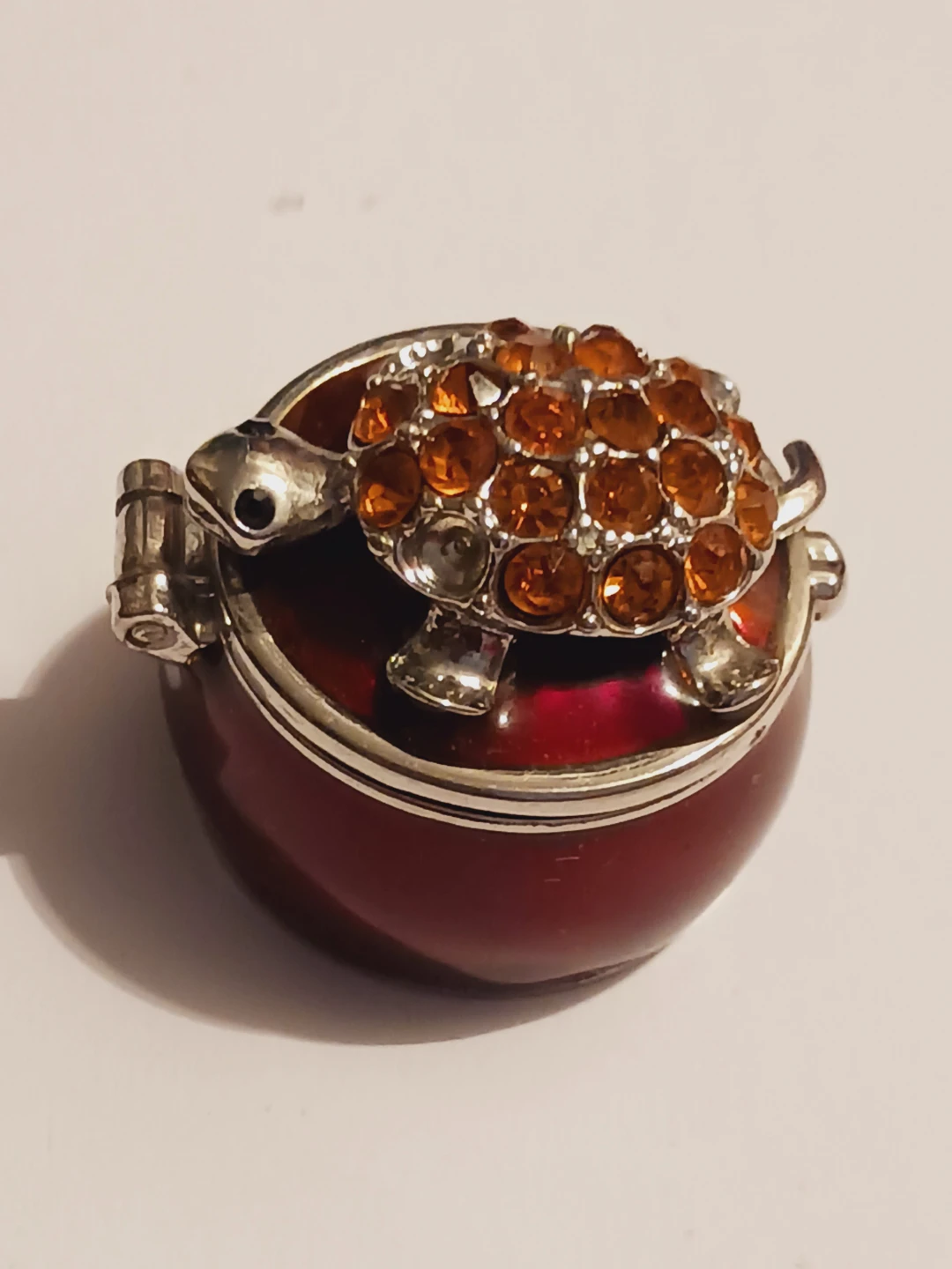 Cute Enamel 🐢 Turtle Trinket Box Papyrus - photo 2