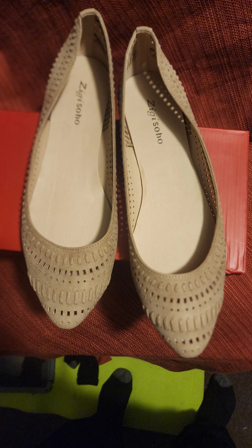 Zigi Soho Tan Laser-Cut Flat Shoes - photo 4