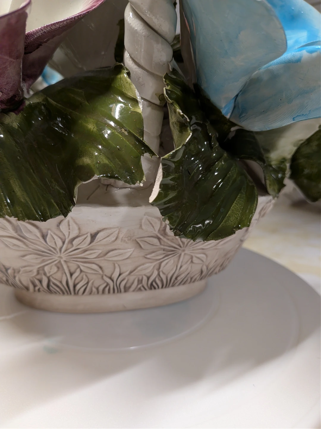 Ceramic Decorative Floral Basket - photo 5