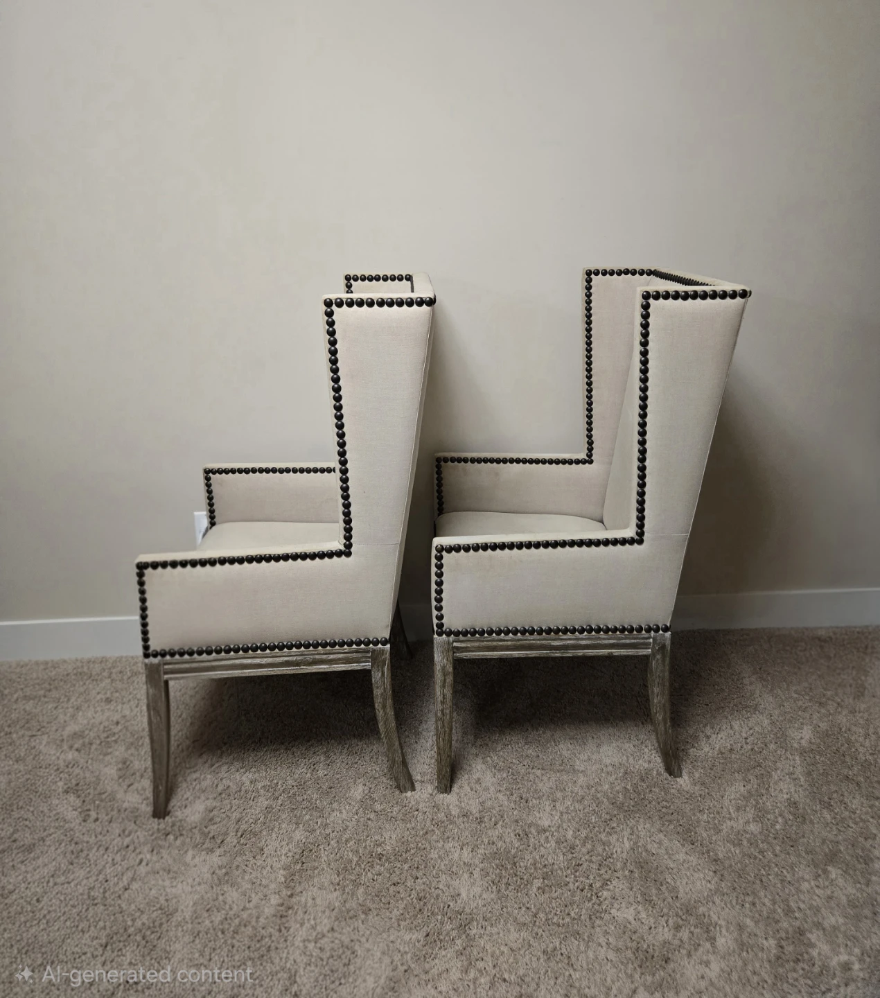 Set of Two Wingback Dining Chairs - photo 3