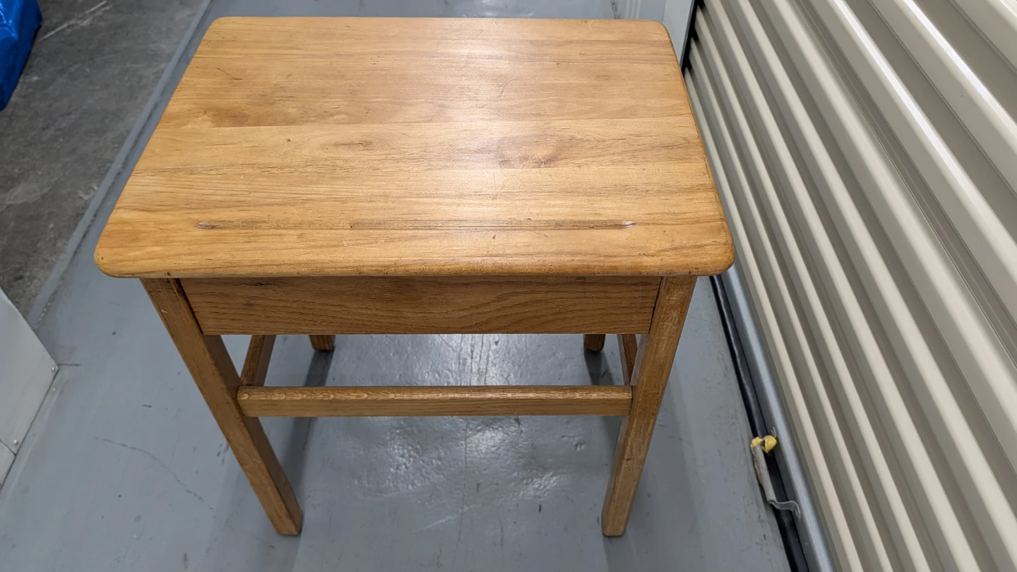Vintage Wooden Student Desk - photo 2