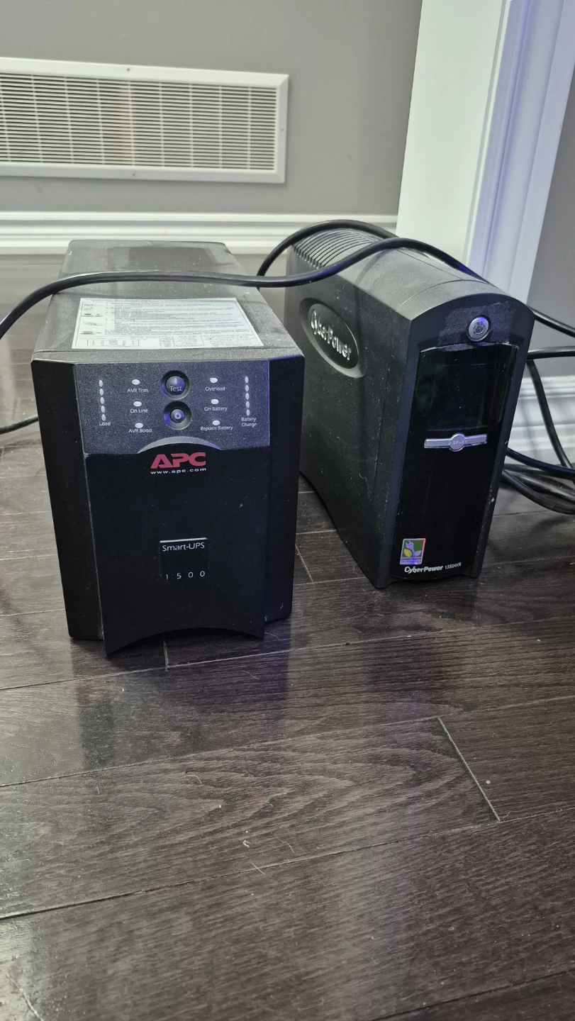 APC Smart-UPS 1500 and CyberPower 1350AVR UPS