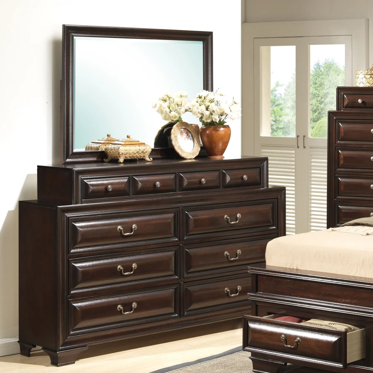 3-Piece Queen Storage Sleigh Bed Set – Like New - photo 2