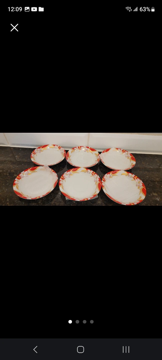 Set of 6 Floral Saucers