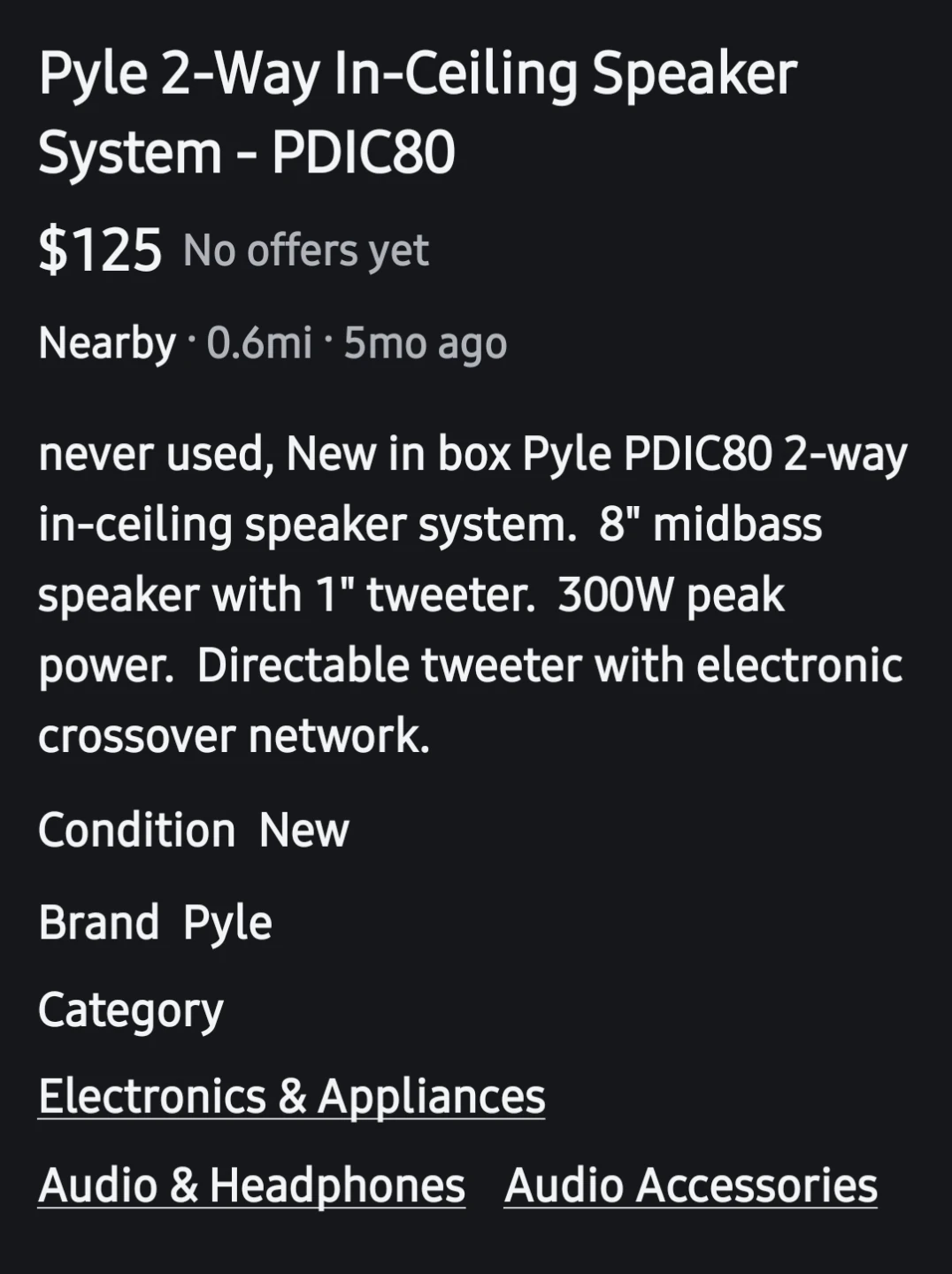 Pyle PDIC80 2-Way In-Ceiling Speaker System