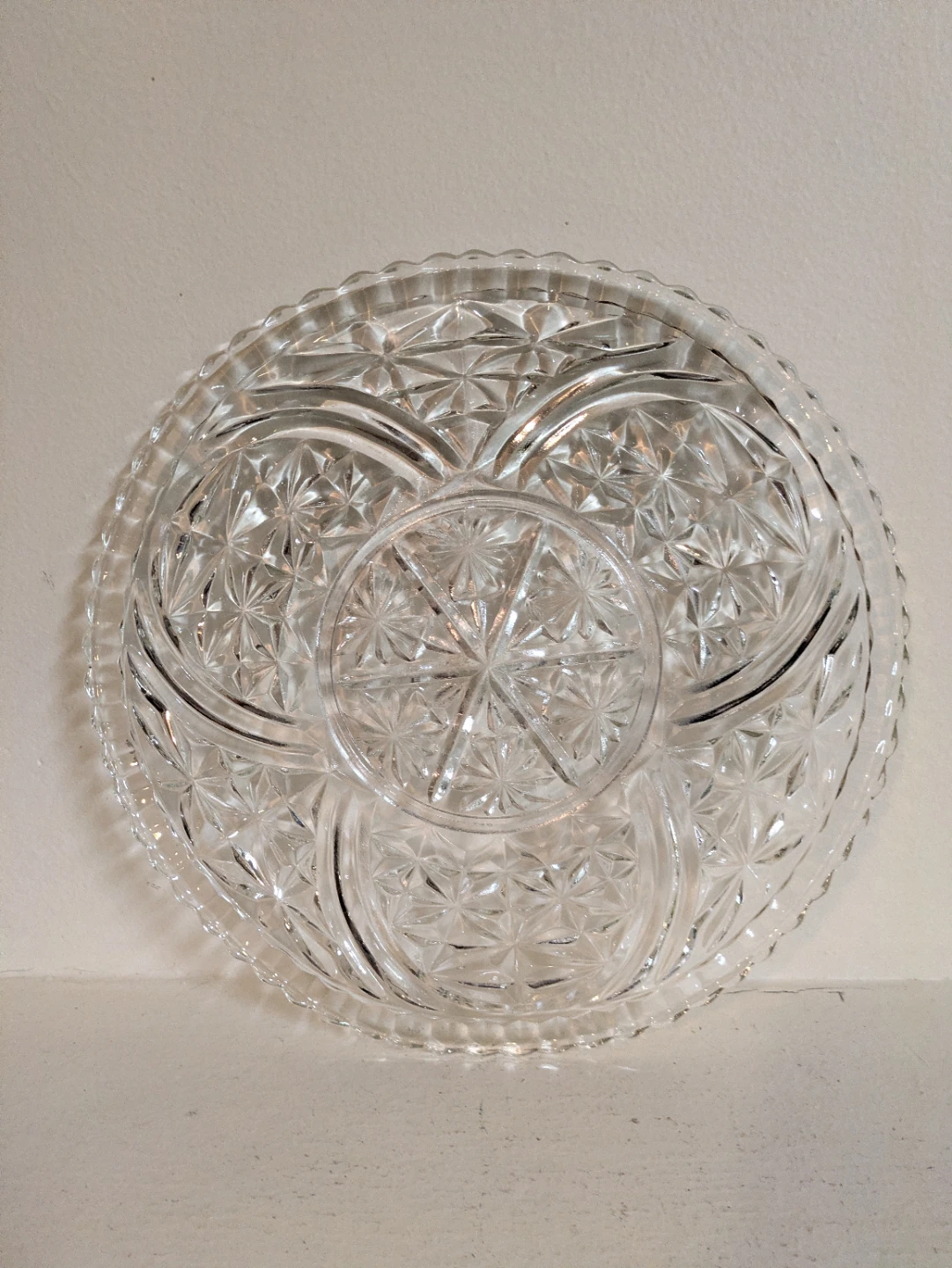 Vintage Pressed Glass Serving Plate