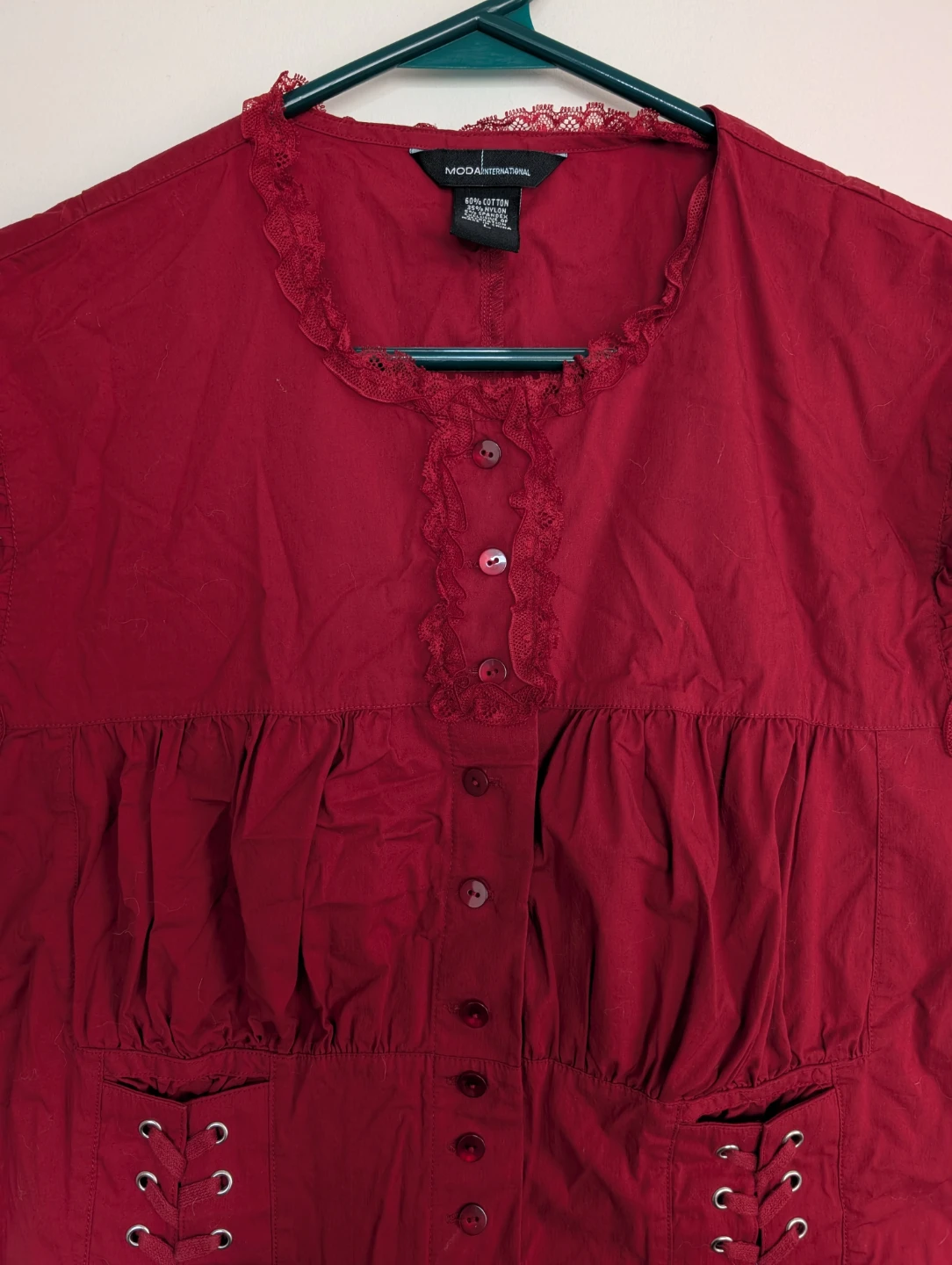 Moda International Red Corset Blouse - photo 3