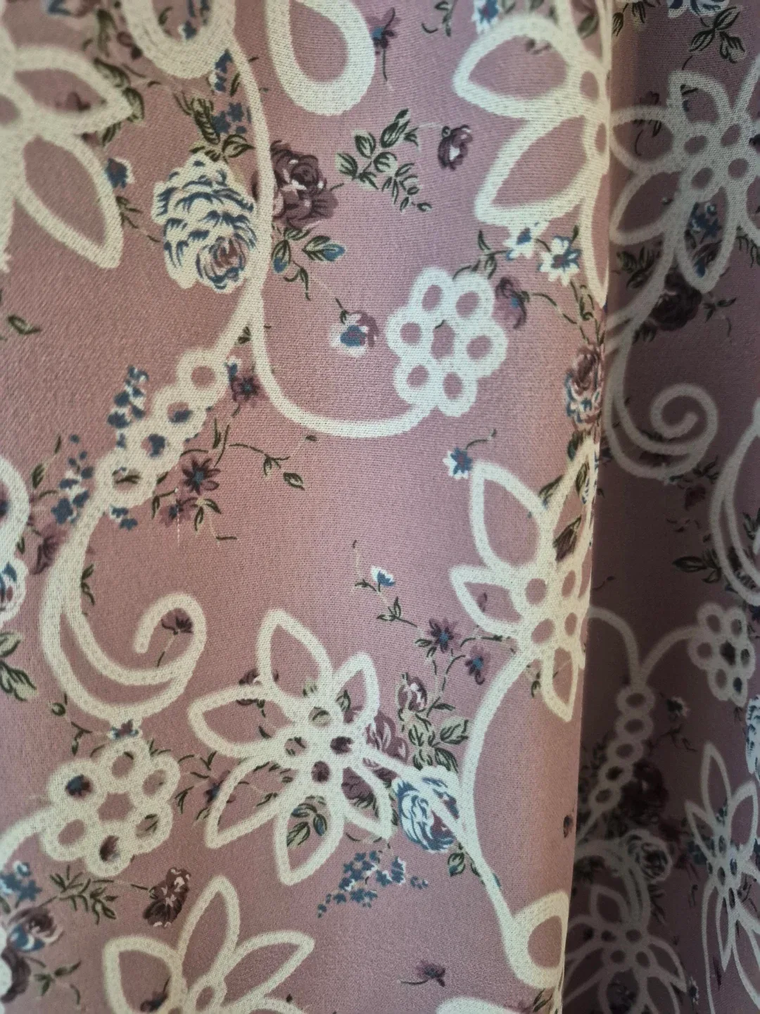 Turkish Modest Floral Maxi Dress Ruffle Collar (Large) - photo 4