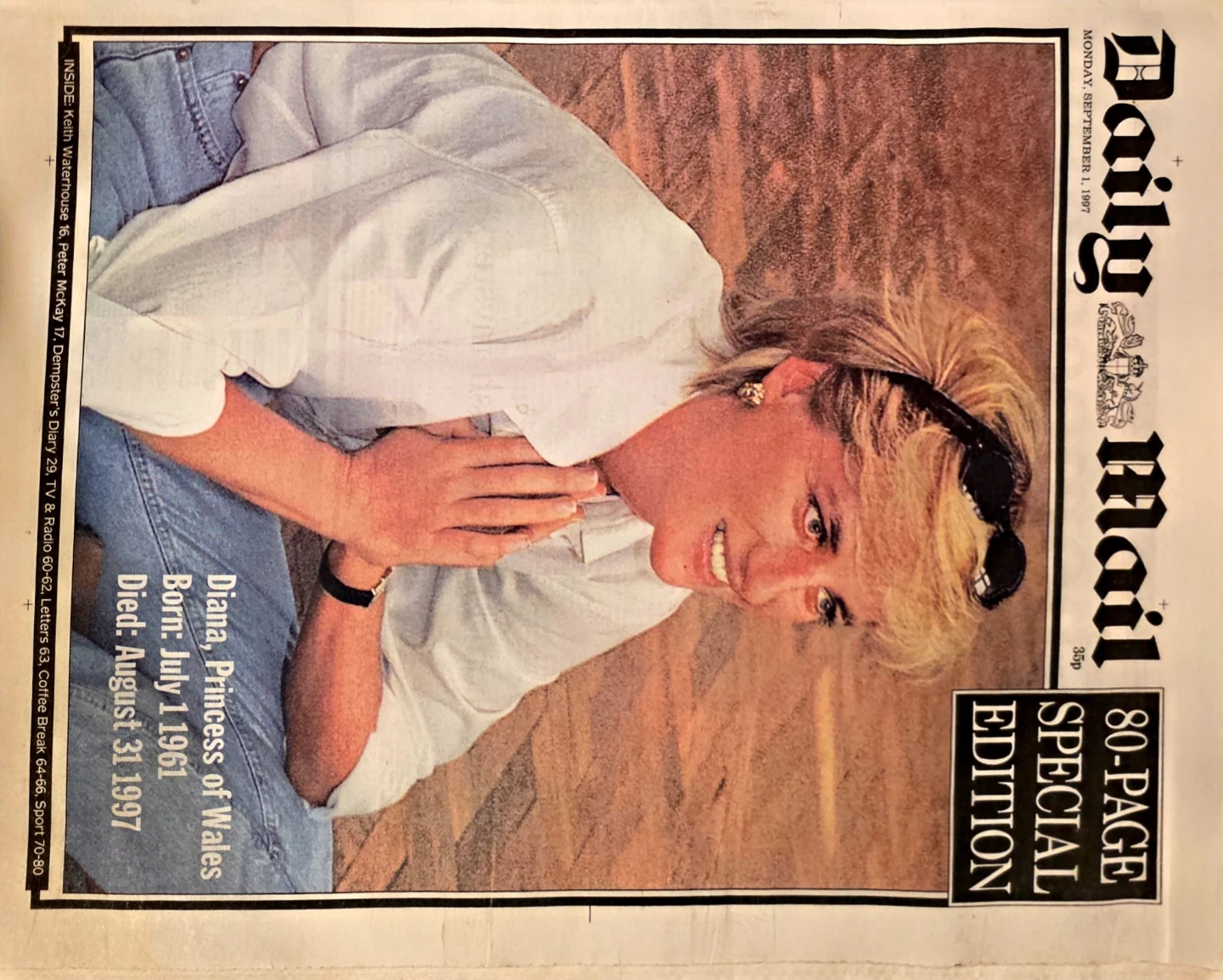 Collection of Princess Diana Tribute Newspapers