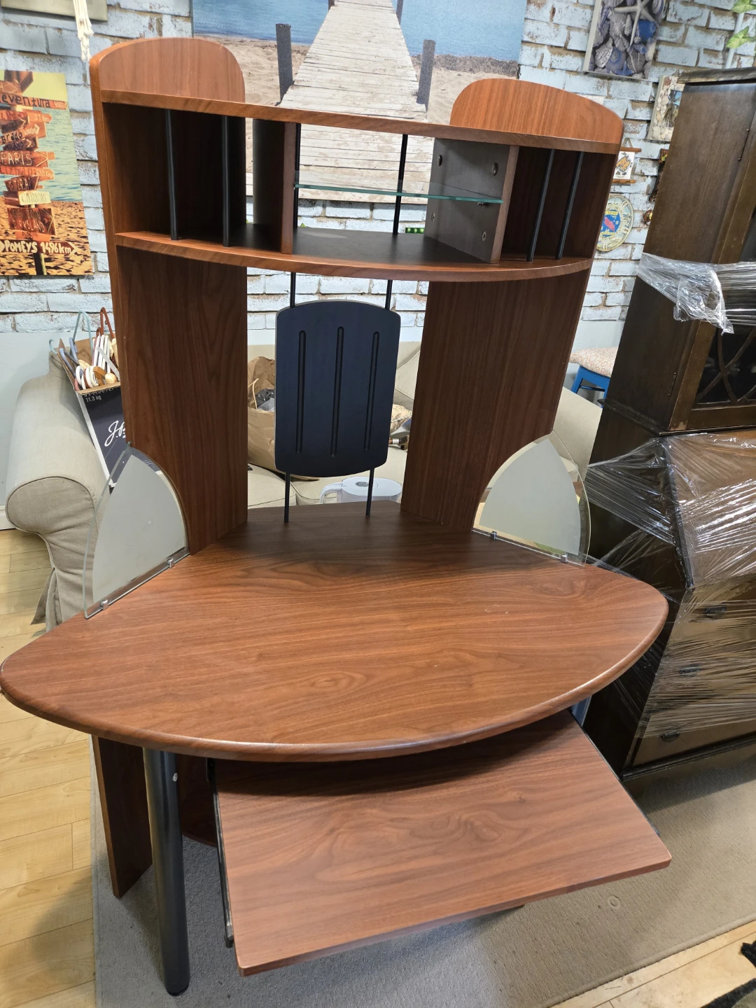 Computer desk,cabinet ,power recliner