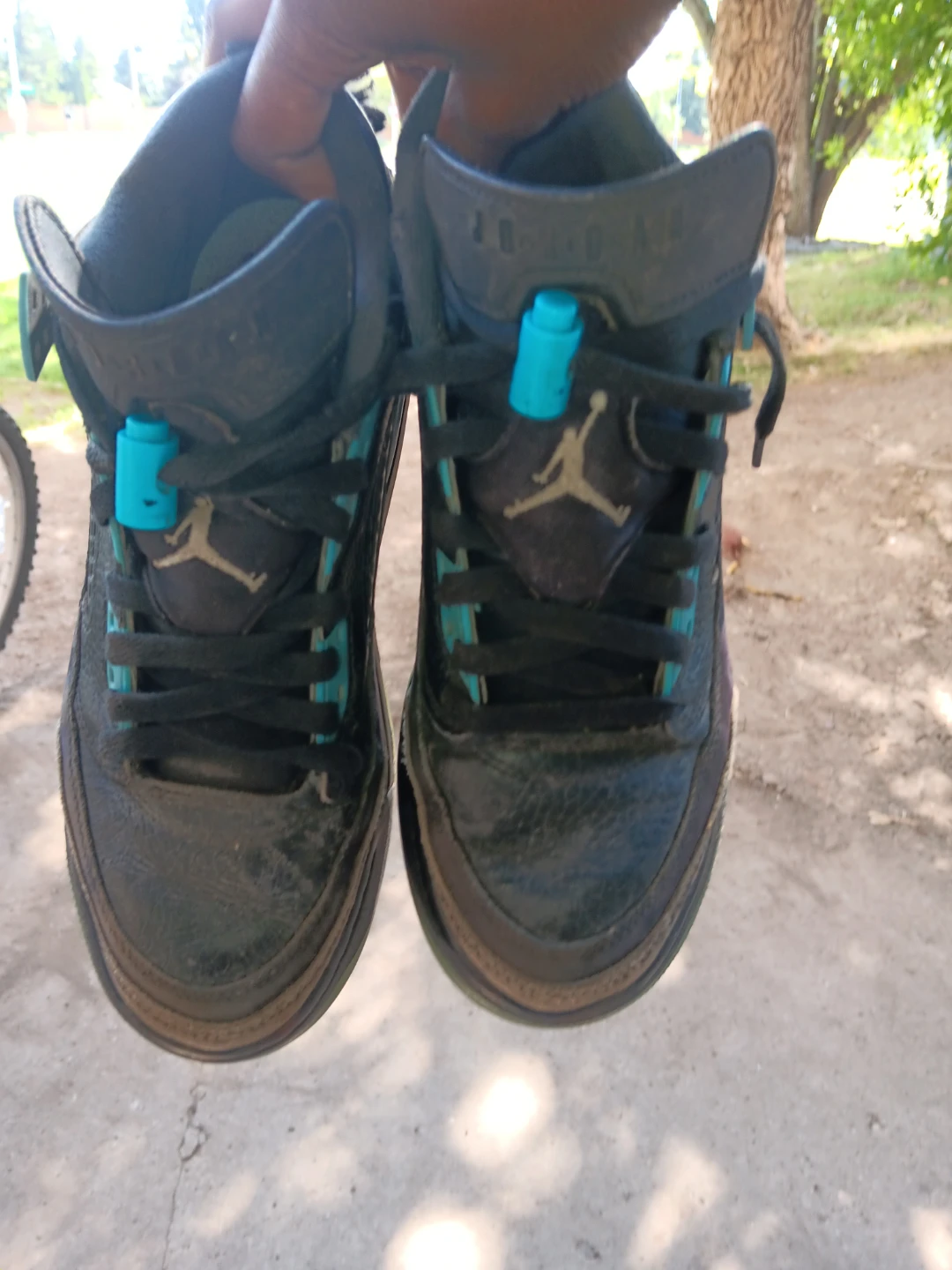 Jordan Spizike Black and Turquoise Sneakers - photo 3