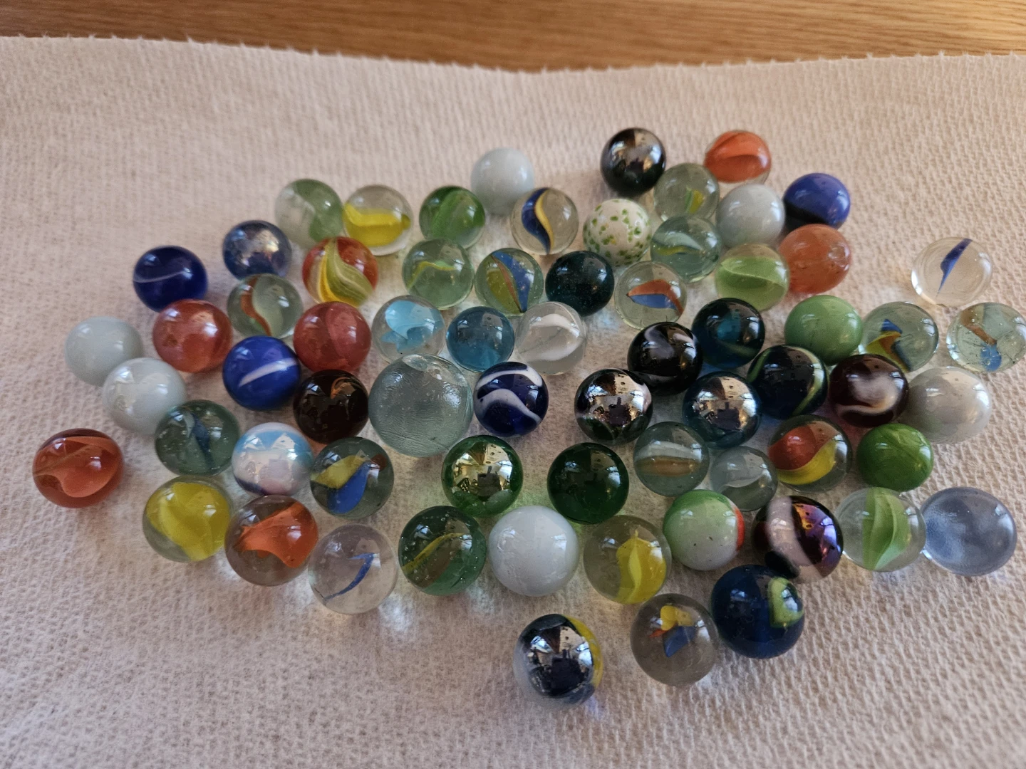 Assorted glass marbles lot