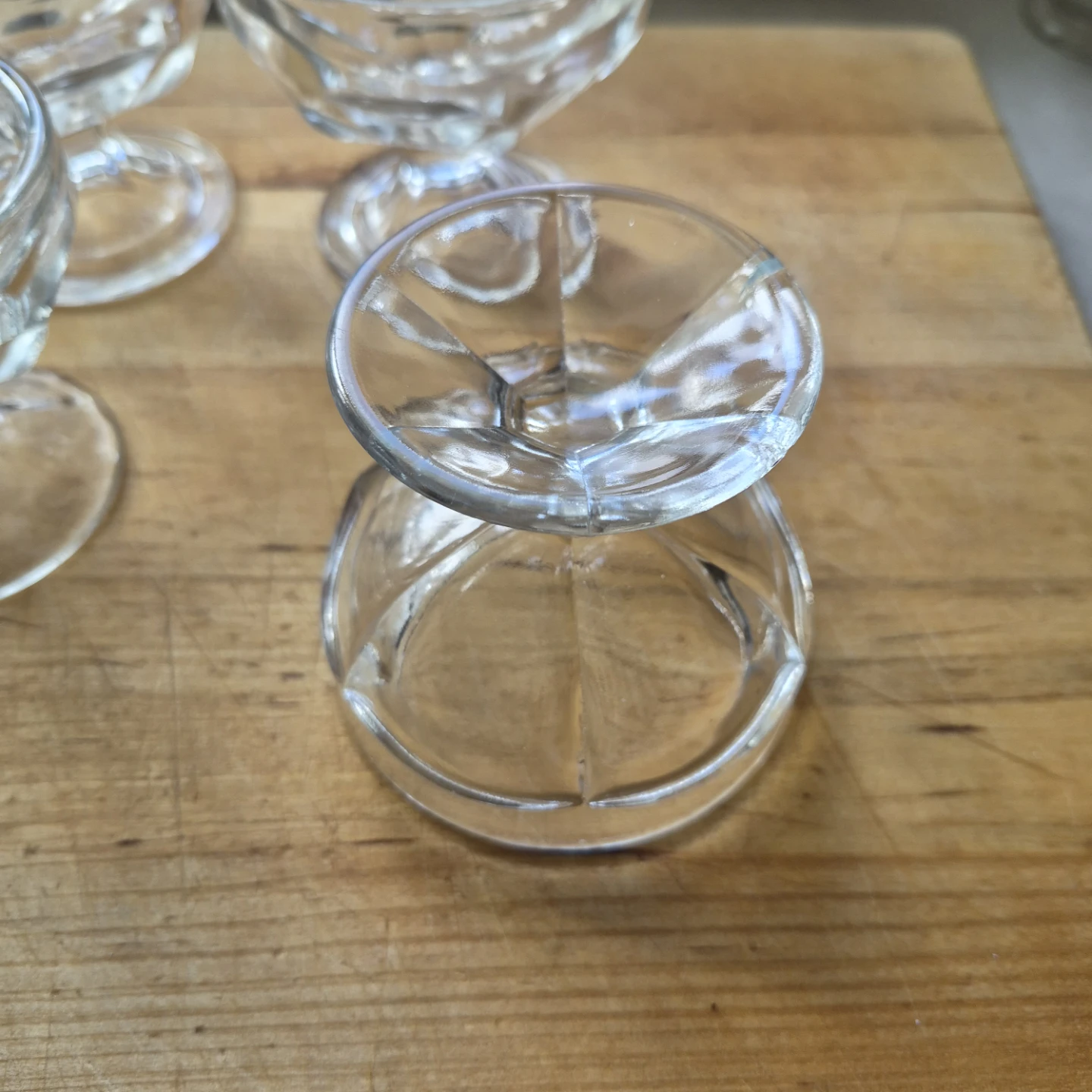 Set of 8 clear glass sundae or desert dishes - photo 3