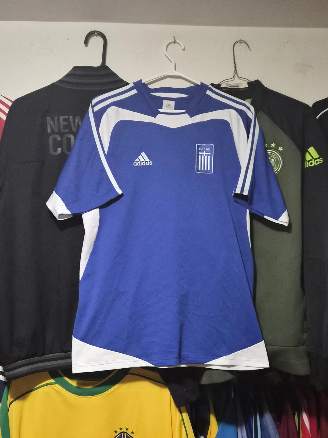 Vintage Greece 2004 adidas soccer jersey