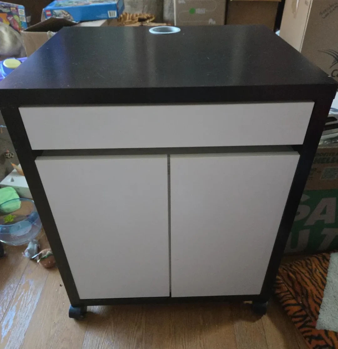 Black and White Ikea Cabinet