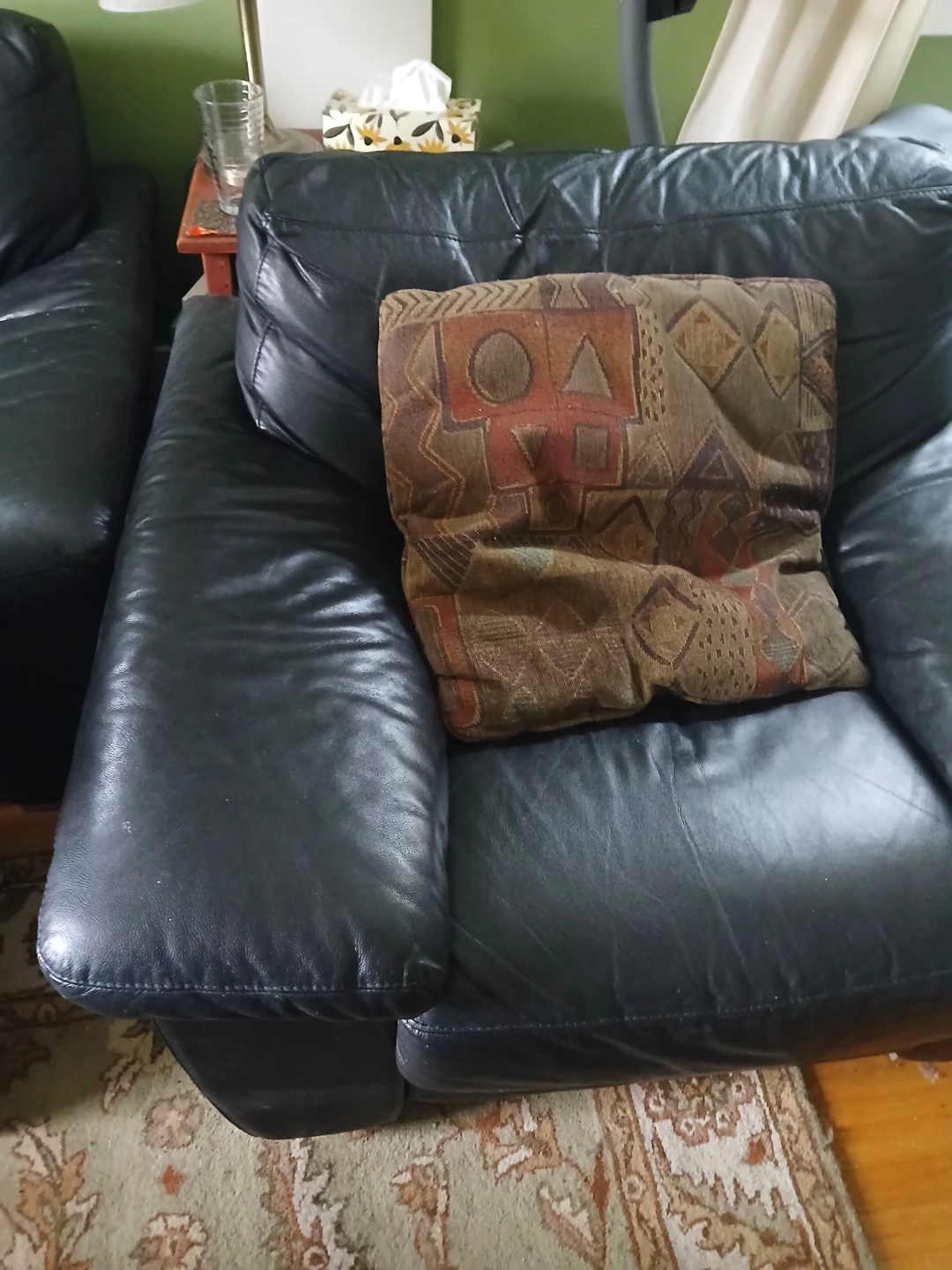 Black Leather Sofa and Love Seat - photo 3