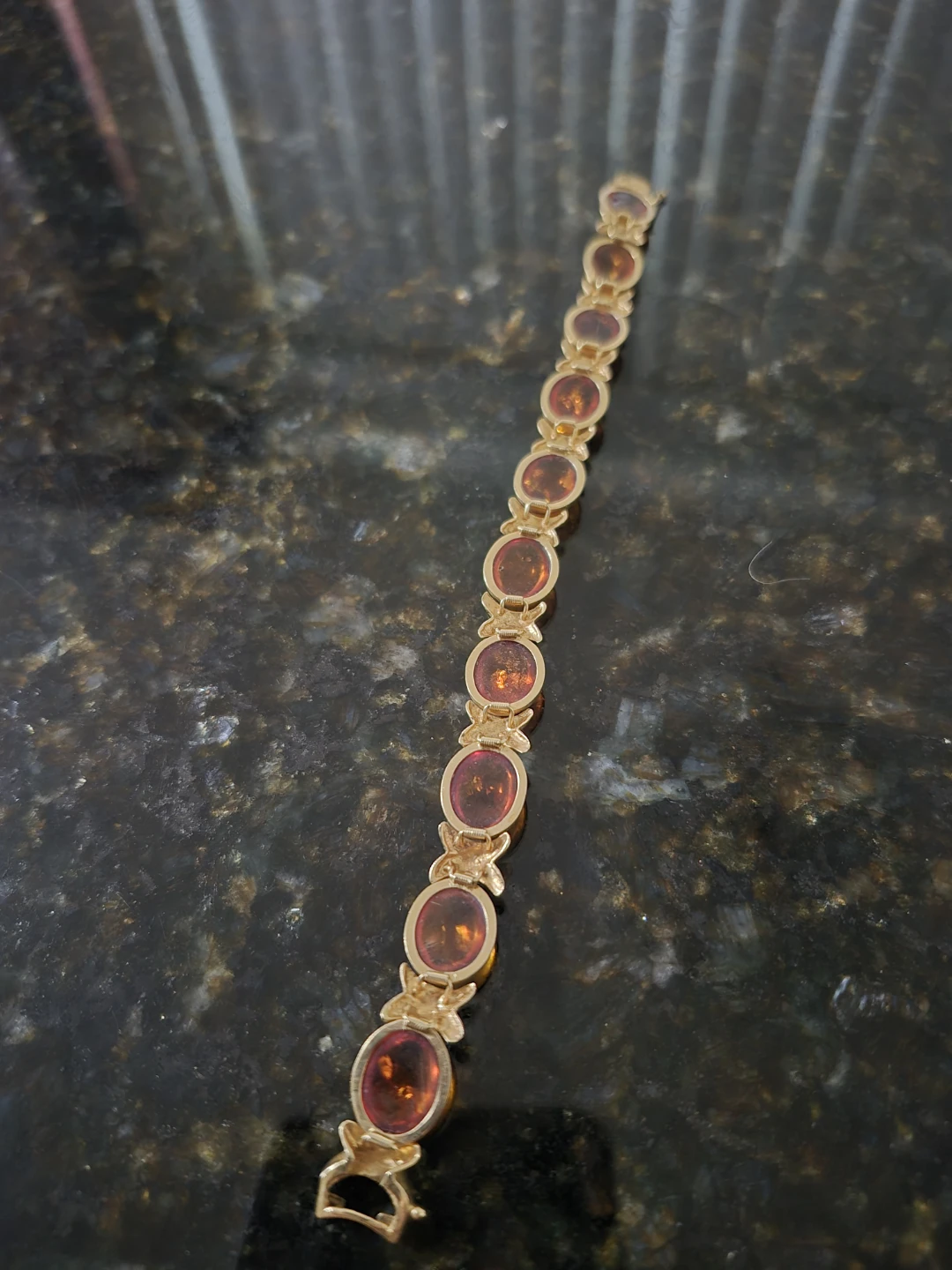 Amber and Gold Tone Bracelet - photo 2