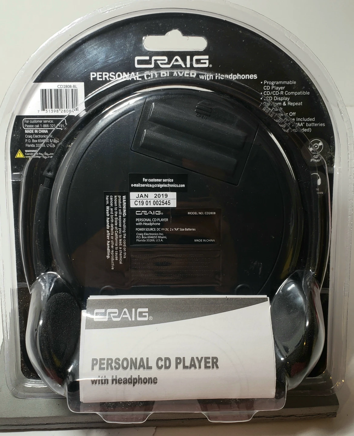 Craig Personal CD Player with Headphones - photo 2