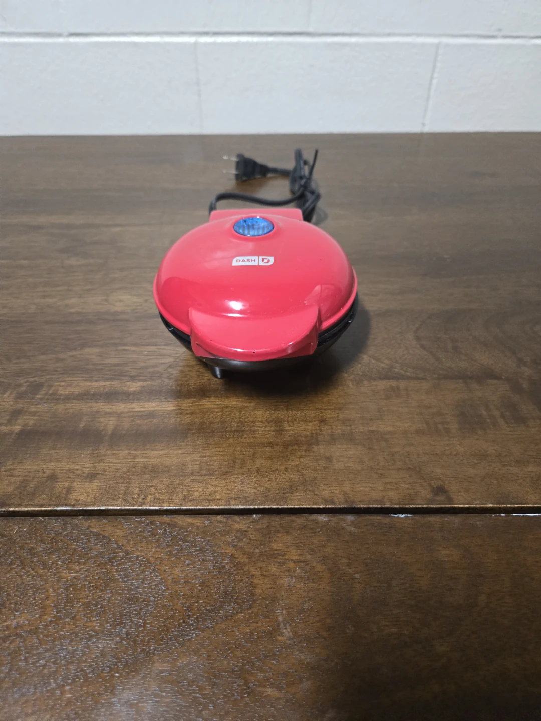 Dash Red Mini Waffle Maker 4-Inch Individual Waffle Iron Machine