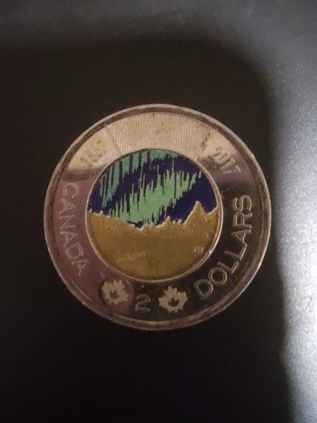*RARE*NORTHERN PEAKS*2017 Canada Aurora borealis Toonie